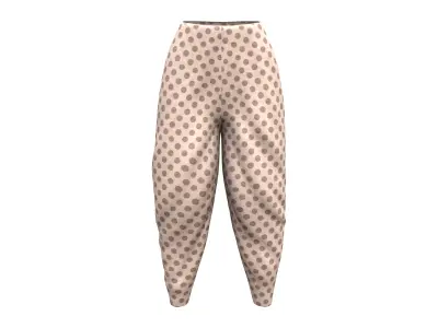 Traditional Indian Clothing Salwar Kameez Bottom Low-poly 3D model