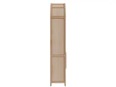 Arched Bookcase With 3 Spacious Shelves And Lower Doors Low-poly 3D model