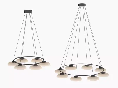 Devorm Straight Ring  Dome Pendant Lamps 3D model