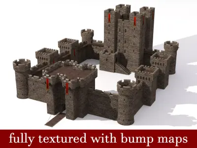 Medieval Castle 3D model 22