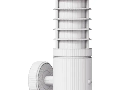 solid wandlicht ip54 sensor zwart 3D model