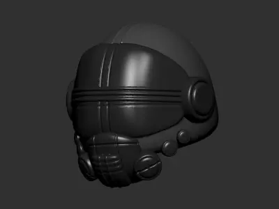 helmet high poly sculpt 3d printable ver 7 3D model 3D model