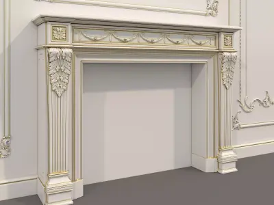 Wall Molding in Classic French style 39 3D model