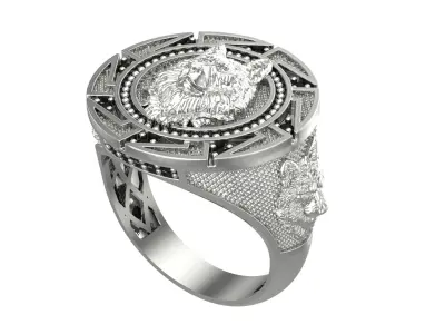 Wolf Ring Unisex 3D print model
