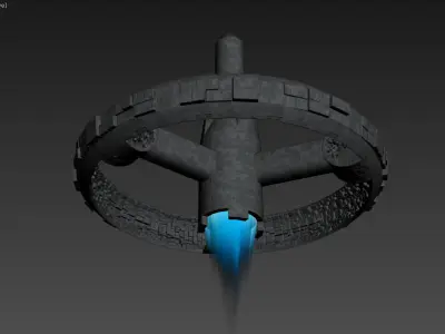 Space Station Lowpoly Game Ready PBR Low-poly 3D model