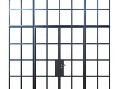 Steel doors 3D model