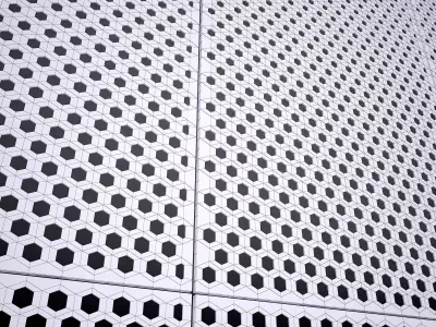 perforated metal panel N21 3D model