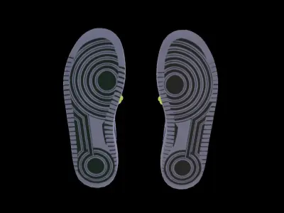 DINO 2 Air Jordan 1 JOJO Low Shoes PBR  Low-poly 3D model