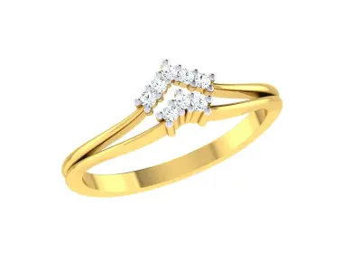 Solitaire Engagement Wedding Band Ring 3D print model get