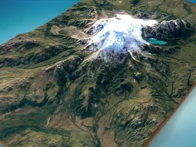 Mountain landscape 3D model 11