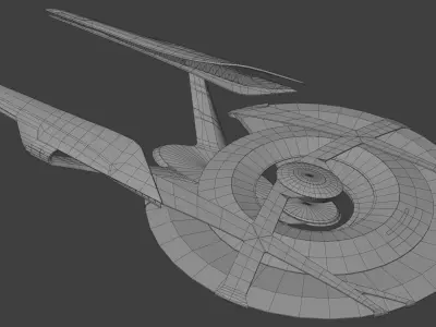 Star Trek Constitution-Class Starship 32nd Century Low-poly 3D model