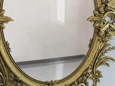 European decorative mirror 3D model