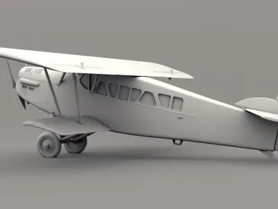 Plain biplane 3D print model