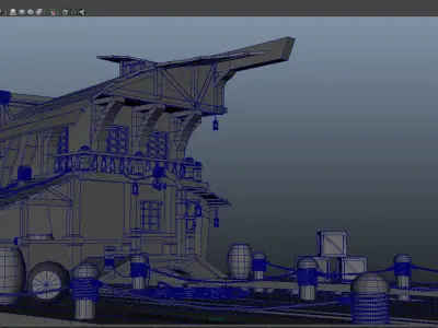 house game Low-poly 3D model