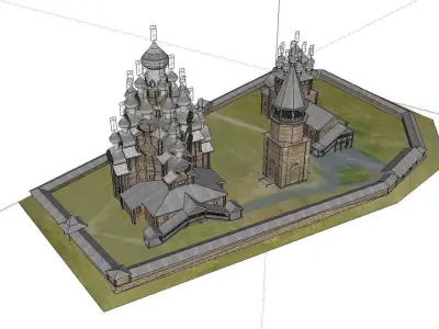 Architecture-Religion-God-Culture-Temple-0123 medieval castle... 3D model