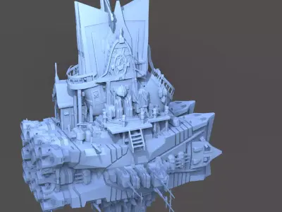 Samoan Island beach hut ancient 2  3D model