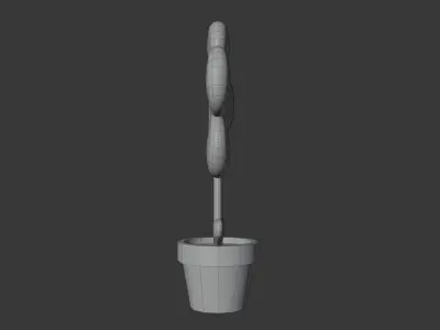 Flower lamp Low-poly 3D model