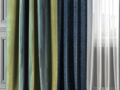 Curtain Set 198 3D model