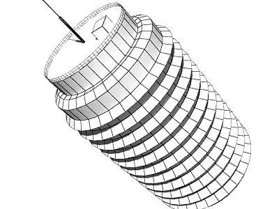 Tall City Office Building 101 Low-poly 3D model