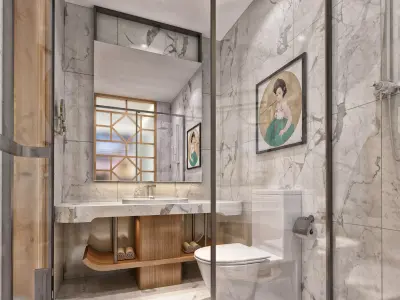 Bathroom  Low-poly 3D model