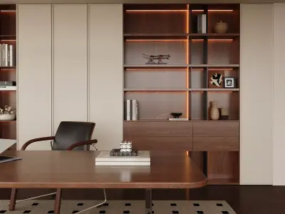 Modern Oriental Home Office 3D model