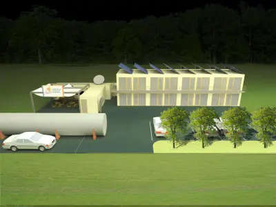 Rural petrol station 3D model