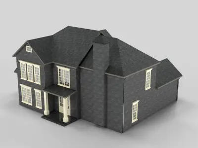British House Design 20T1 Low-poly 3D model