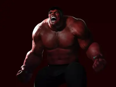 Red Hulk Low-poly 3D model