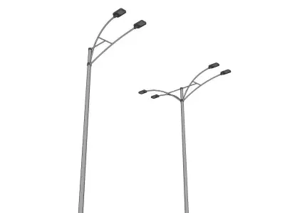 Lamp Post - Light Pole - Light Post - Street Light - Group 12 3D model