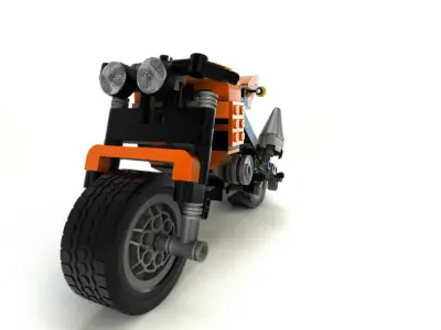 Lego motorcycle 3D model