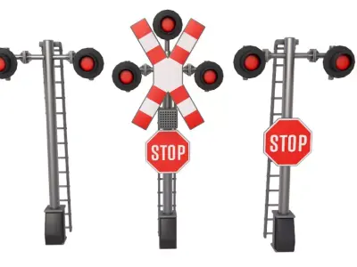 Railroad Crossings collection 3D model
