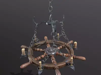 pirate chandelier Free low-poly 3D model
