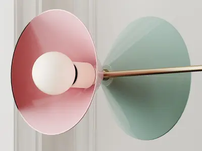 Polarize Pendant Light in Brass With Celadon 3D model