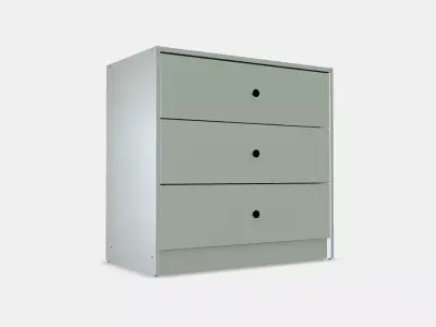 GURSKEN Chest of 3 drawers Low-poly 3D model