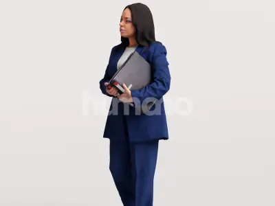 Humano business woman - walking working office street -08045-67 3D model