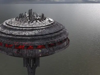 Space station port base 3D model