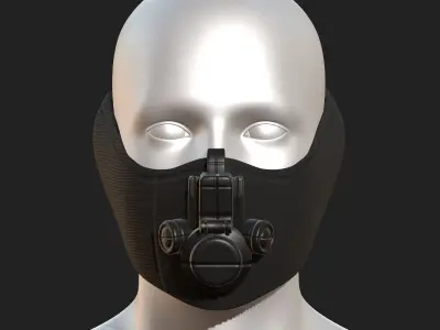 Gas mask respirator scifi futuristic 3d  Low-poly 3D model shop