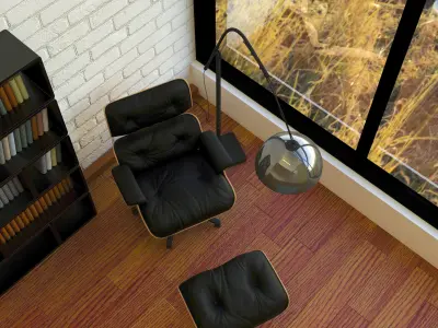 villa room scene  3D model