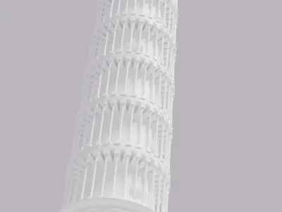 World Landmark Leaning Tower of Pisa Low-poly 3D model