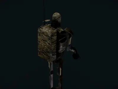 Robot Soldier Sci Fi Low-poly 3D model