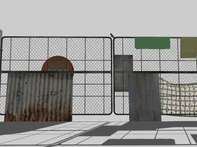 3D FENCE GATE DESIGN NO 2001 Low-poly 3D model