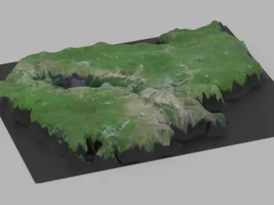 Cambodia Map Country Low-poly 3D model