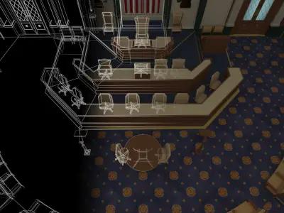 House Chamber Low-poly 3D model