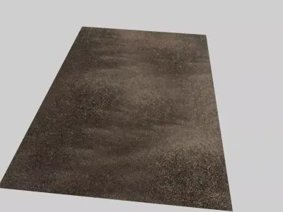 Realistic carpet placemat Low-poly 3D model