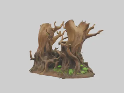Forest Floor Roots Sculpture model 3D model