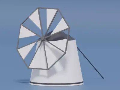 Cartoon Spanish Windmill 3D model