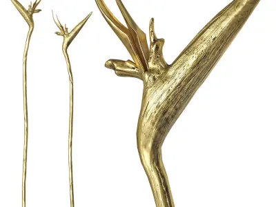 Door handles Strelitzia 3D model