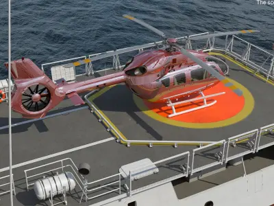  Coast Guard Ship with Helicopter 