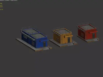 prefabricated house Low-poly 3D model