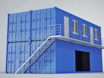 Construction container office 3D model